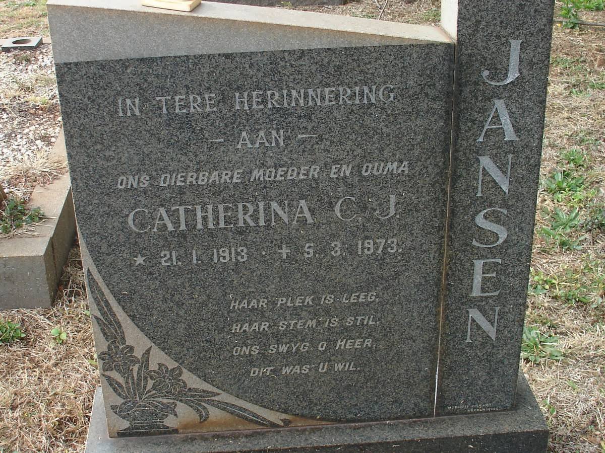 JANSEN Catherina C.J. 1913-1973