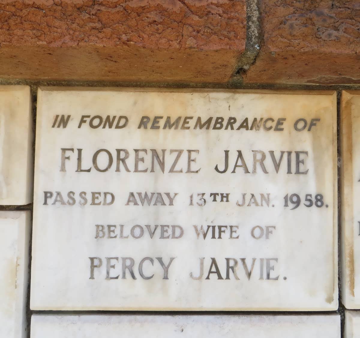 JARVIE Florenze -1958