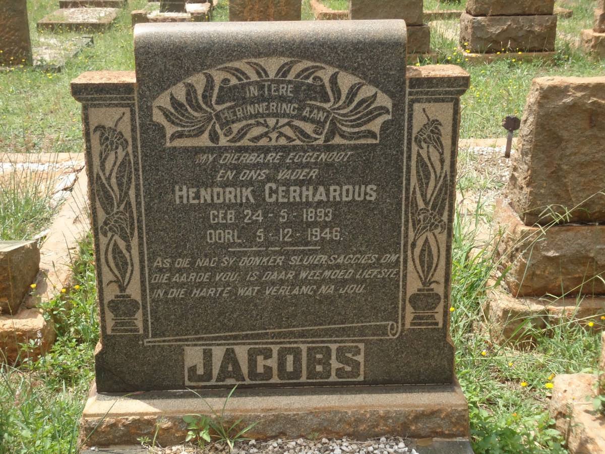 JACOBS Hendrik Gerhardus 1893-1946