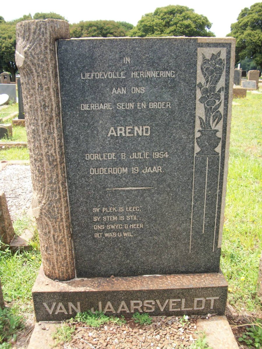 JAARSVELDT Arend, van -1954