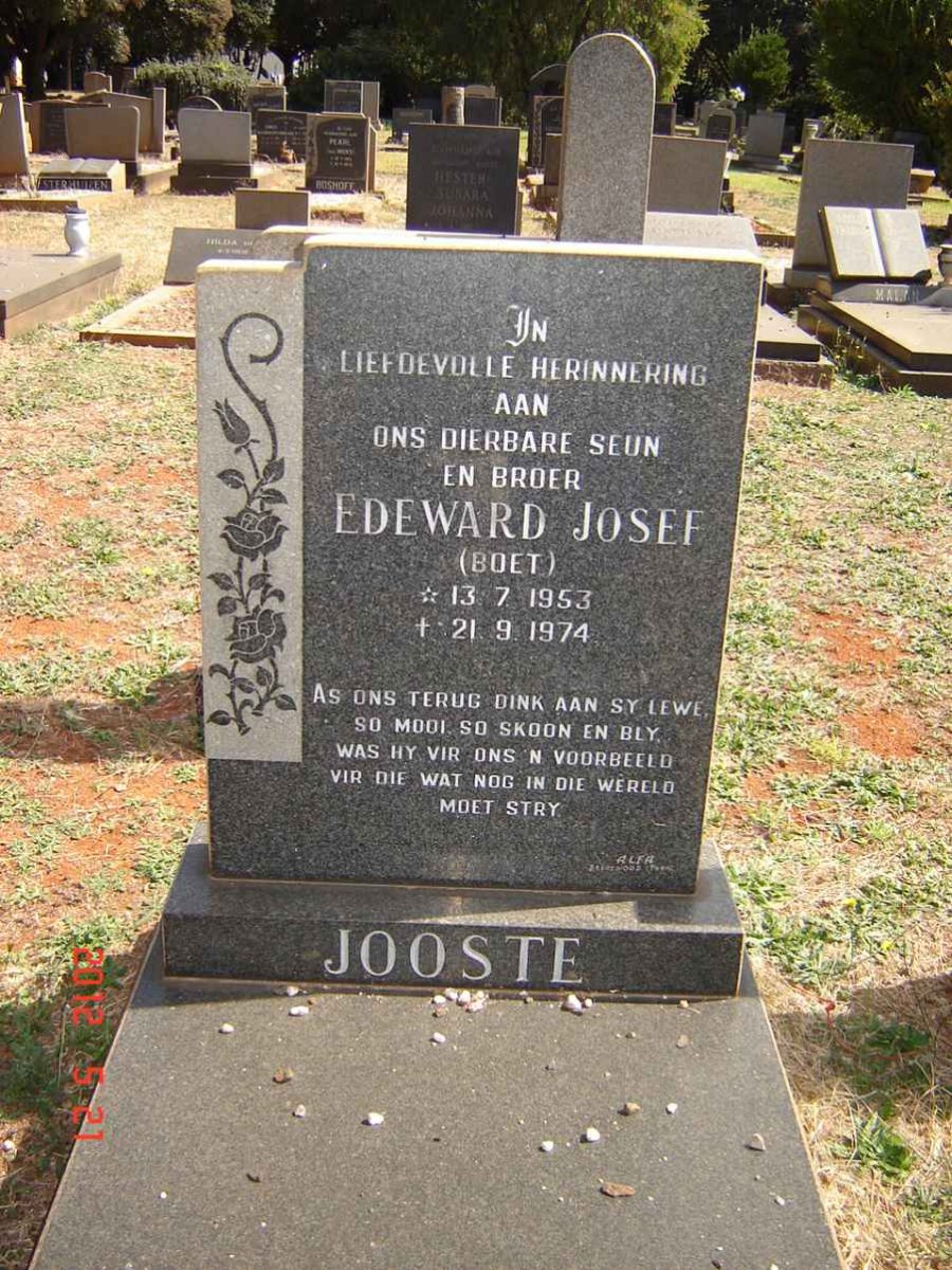 JOOSTE Edeward Josef 1953-1974