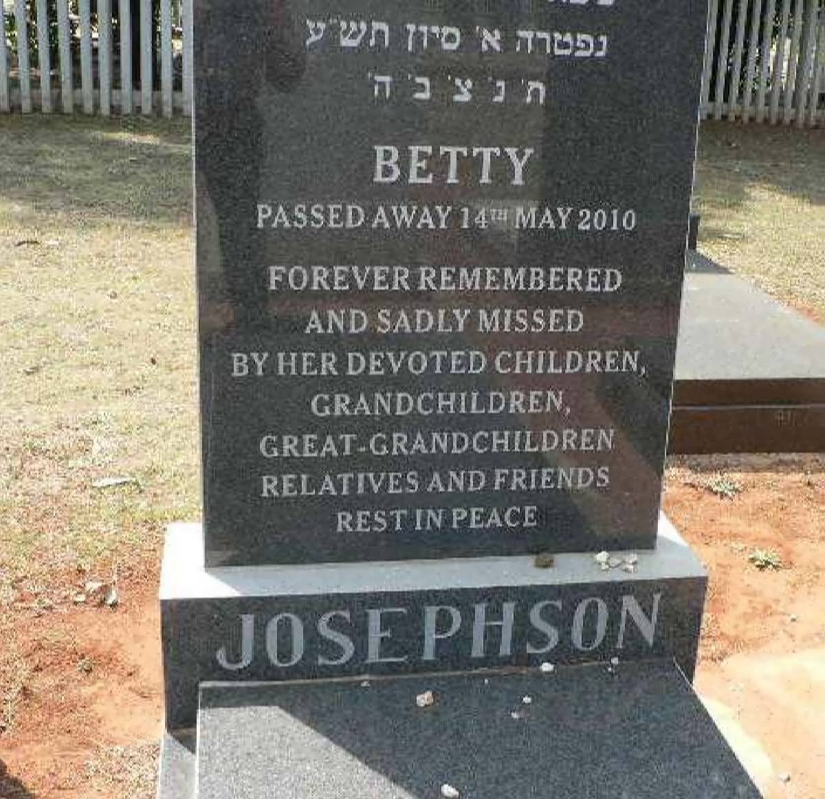JOSEPHSON Betty -2010