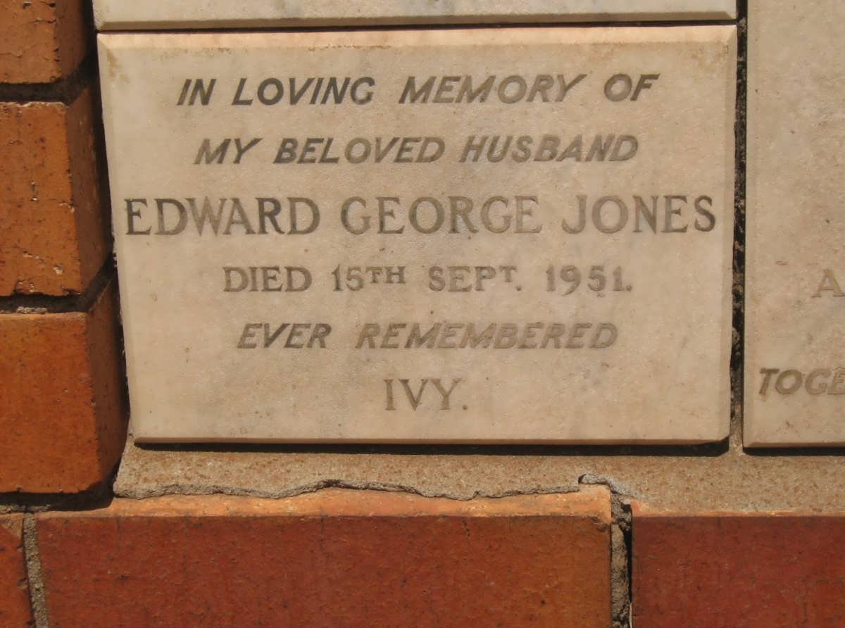 JONES Edward George -1951