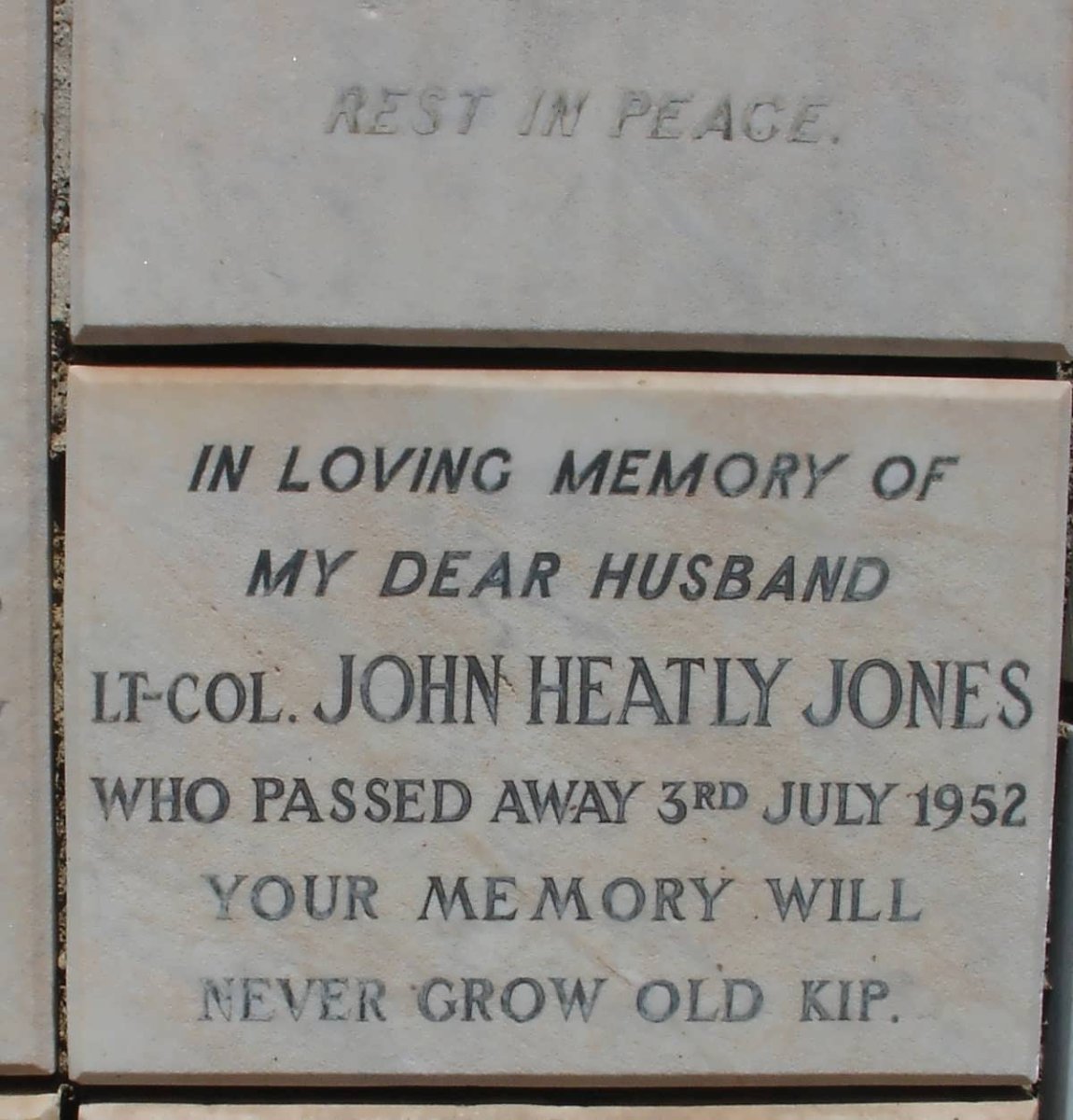 JONES John Heatly -1952