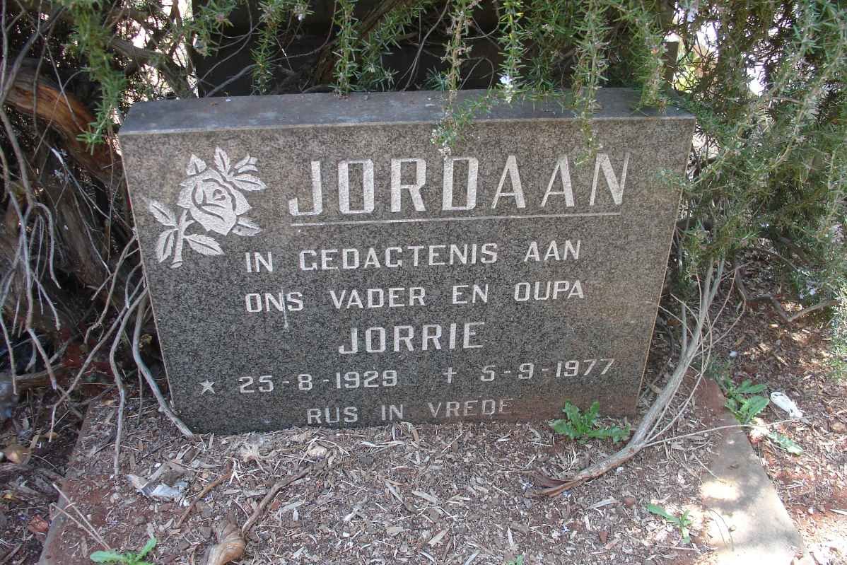 JORDAAN Jorrie 1929-1977
