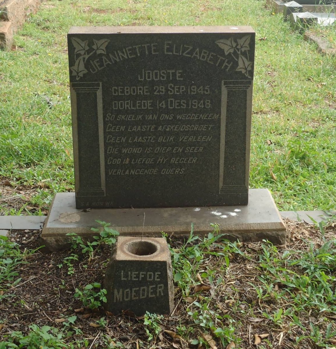 JOOSTE Jeannette Elizabeth 1945-1948