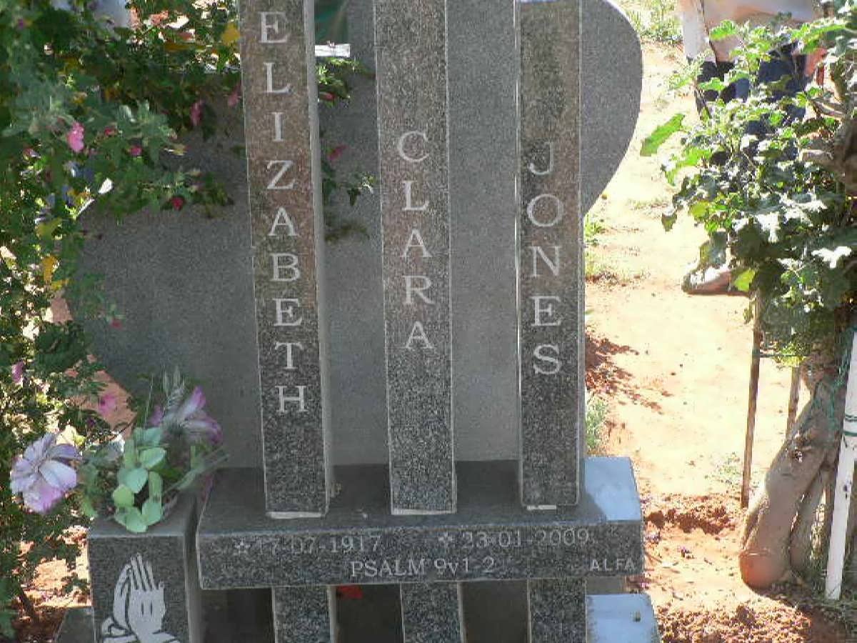 JONES Elizabeth Clara 1917-2009
