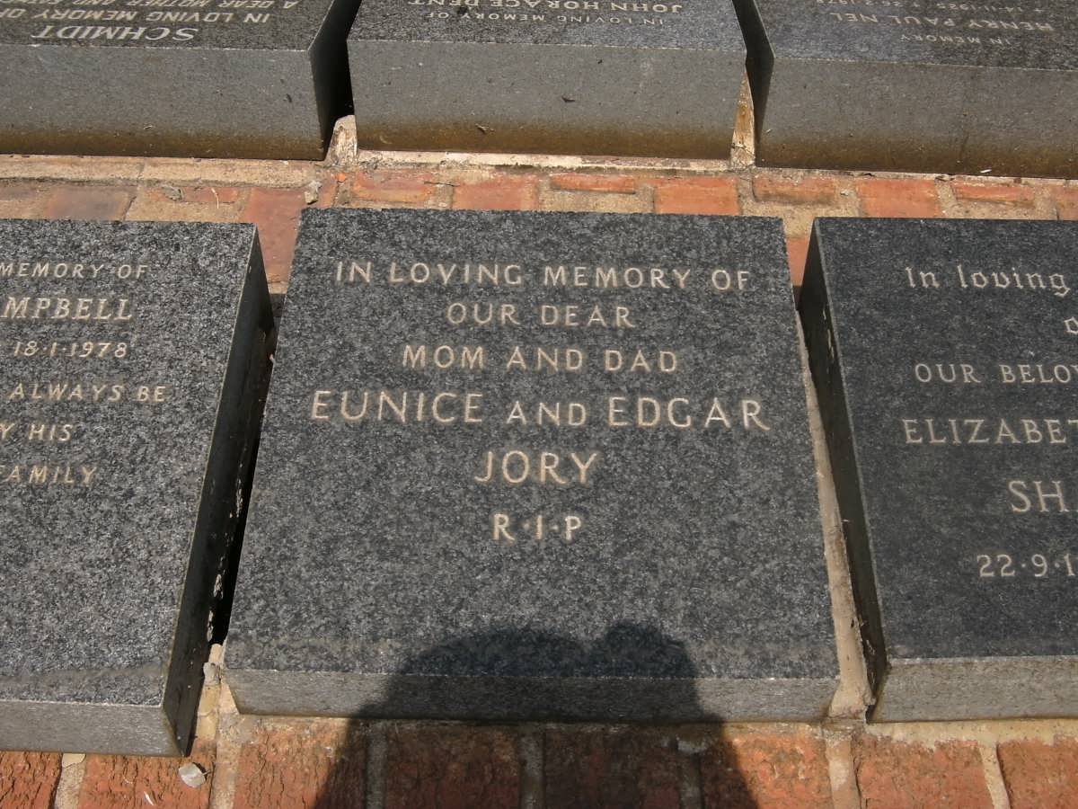 JORY Edgar and Eunice