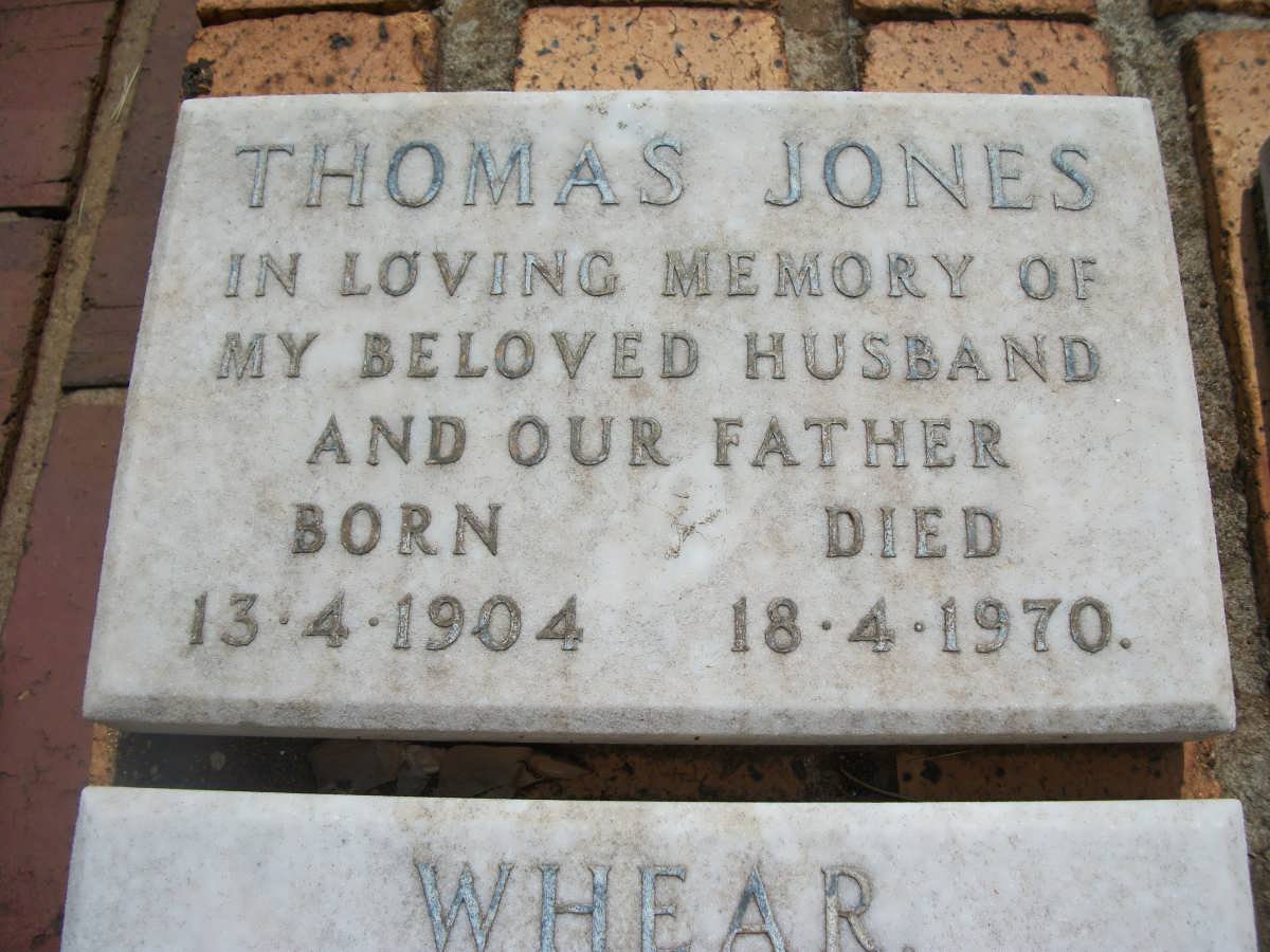 JONES Thomas 1904-1970