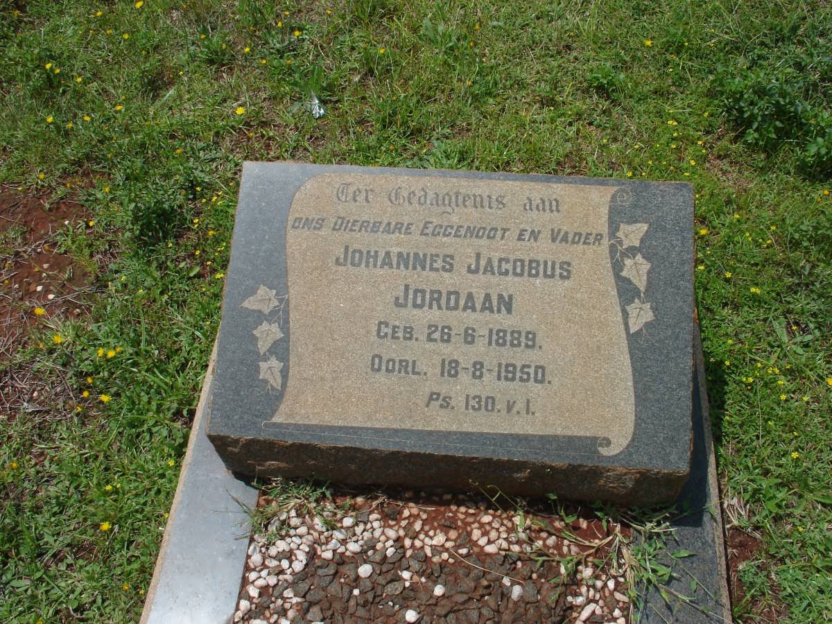 JORDAAN Johannes Jacobus 1889-1950