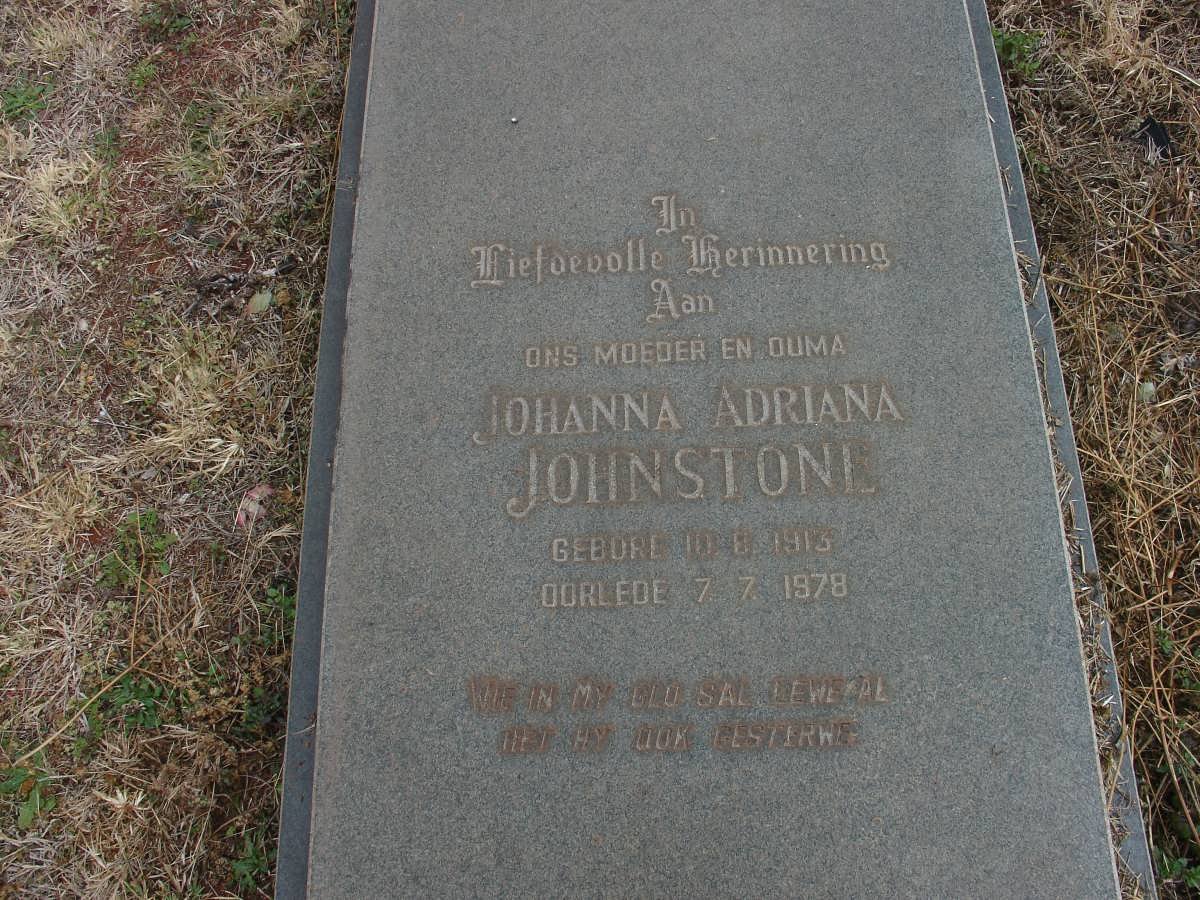 JOHNSTONE Johanna Adriana 1913-1978