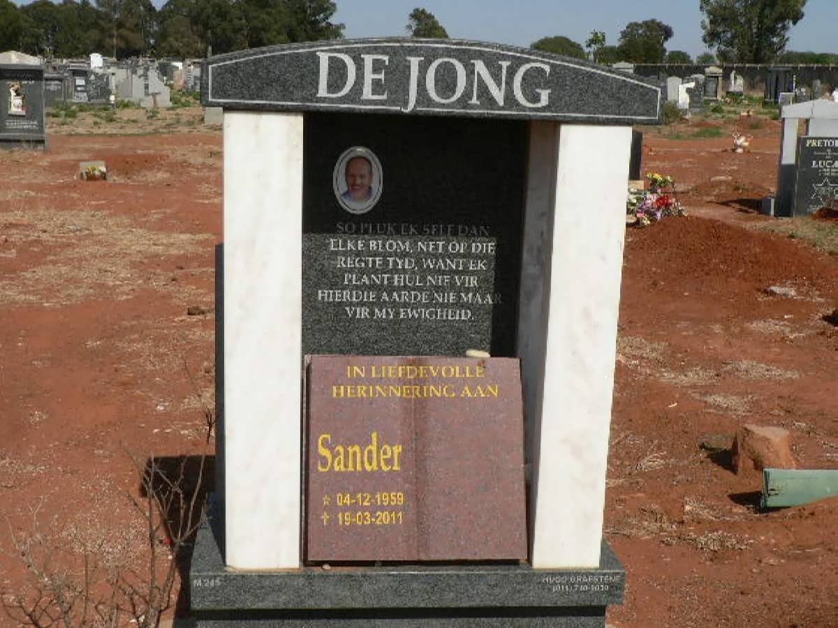JONG Sander, de 1959-2011