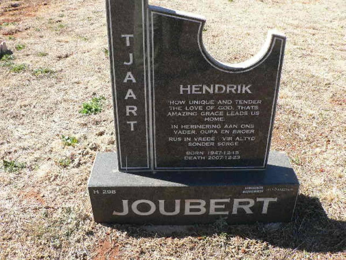 JOUBERT Tjaart Hendrik 1947-2007