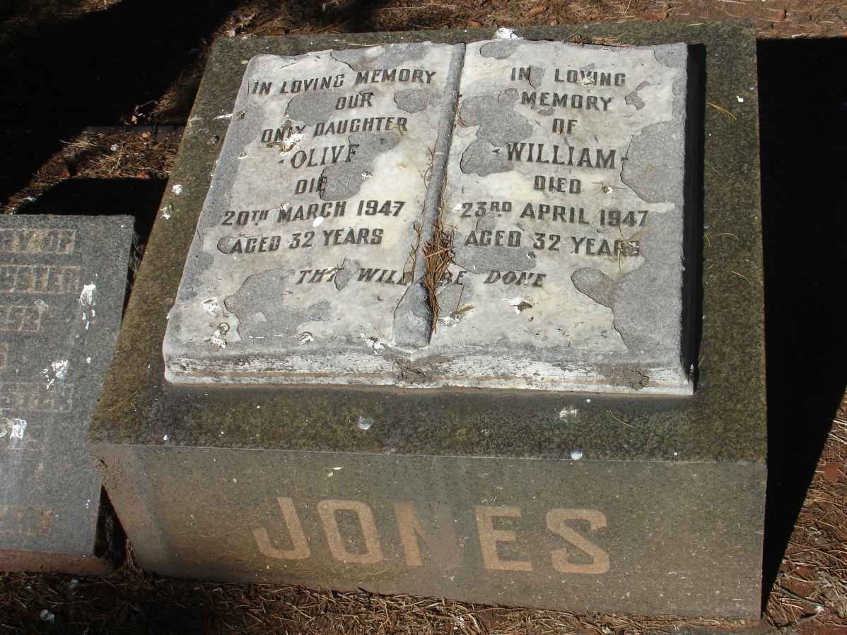 JONES William Edmund 1939-1945 :: WEBSTER Richard John -1952 &amp; Emily ?tta :: JONES William -1947 :: JONES Olive -1947
