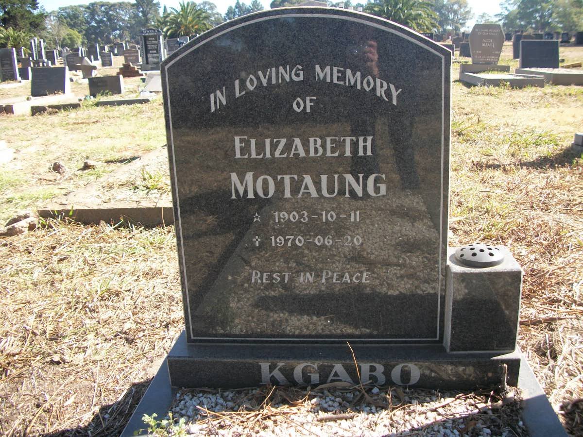 KGABO Elizabeth Motaung 1903-1970