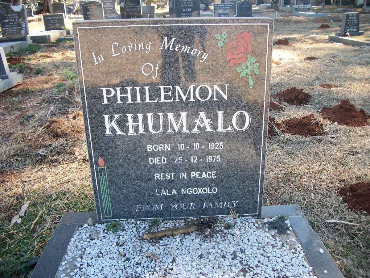 KHUMALO Philemon 1925-1975