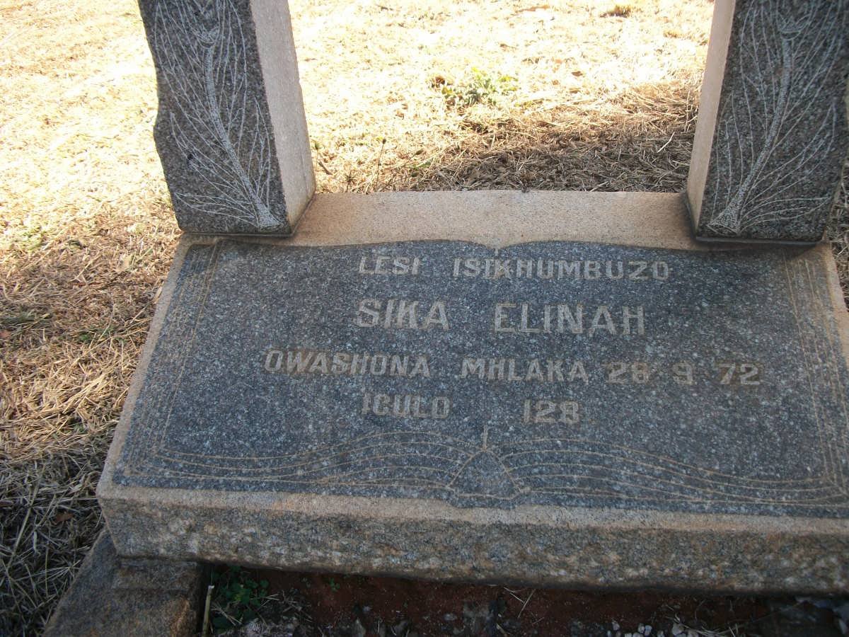 KHUMALO Sika Elinah -1972