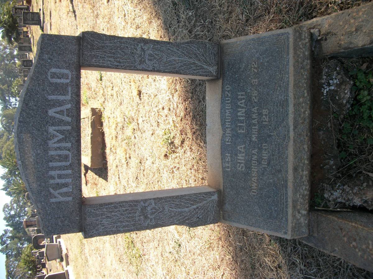 KHUMALO Sika Elinah -1972