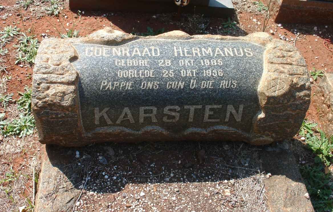 KARSTEN Coenraad Hermanus 1885-1956