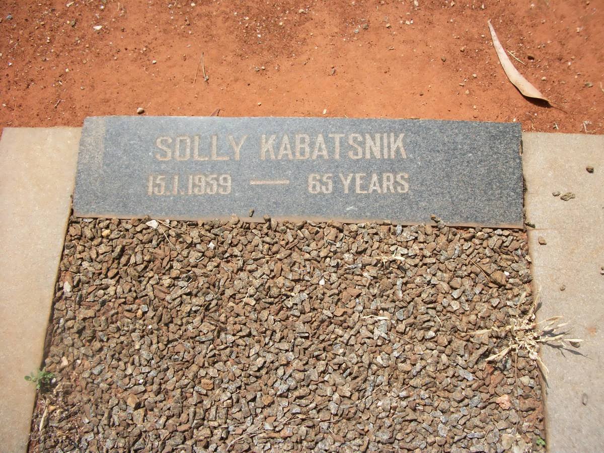 KABATSNIK Solly -1959