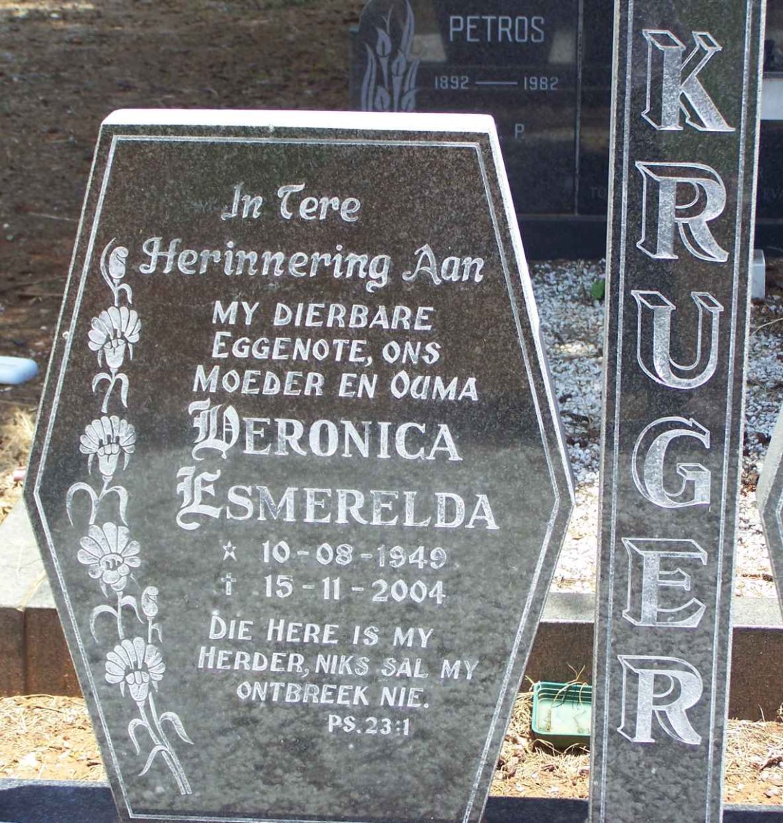 KRUGER Veronica Esmerelda 1949-2004