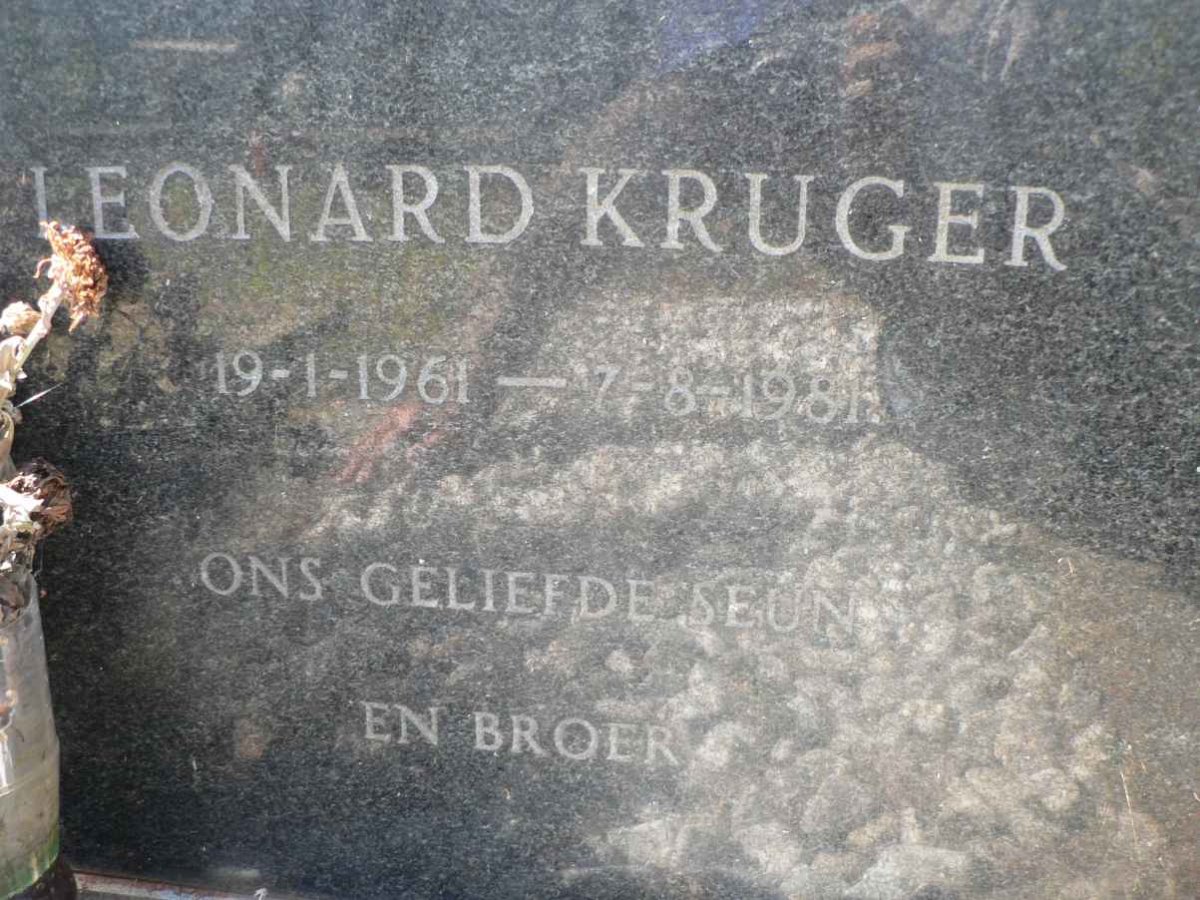 KRUGER Leonard 1961-1981