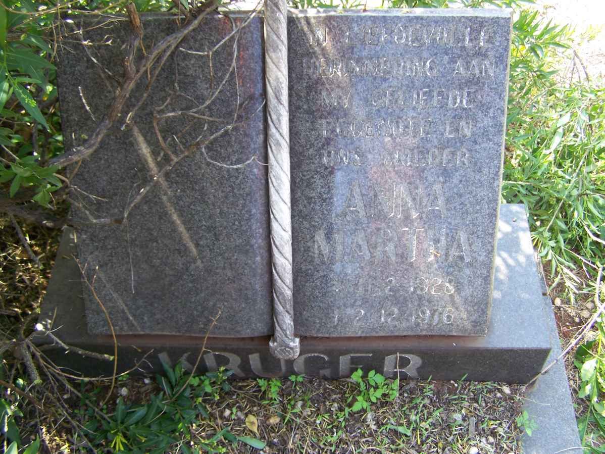 KRUGER Anna Martha 1928-1976
