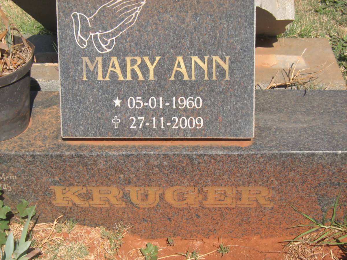KRUGER Mary ann 1960-2009