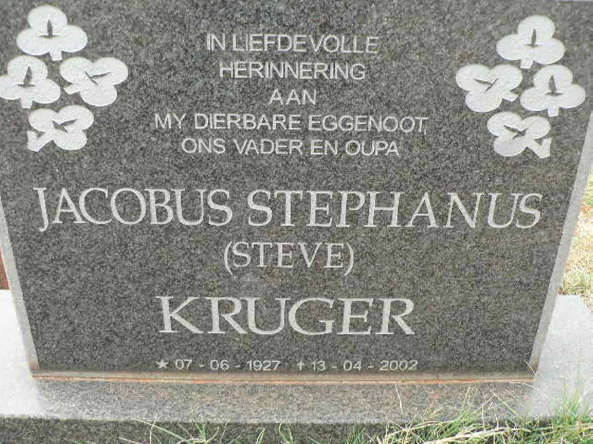 KRUGER Jacobus Stephanus 1927-2002