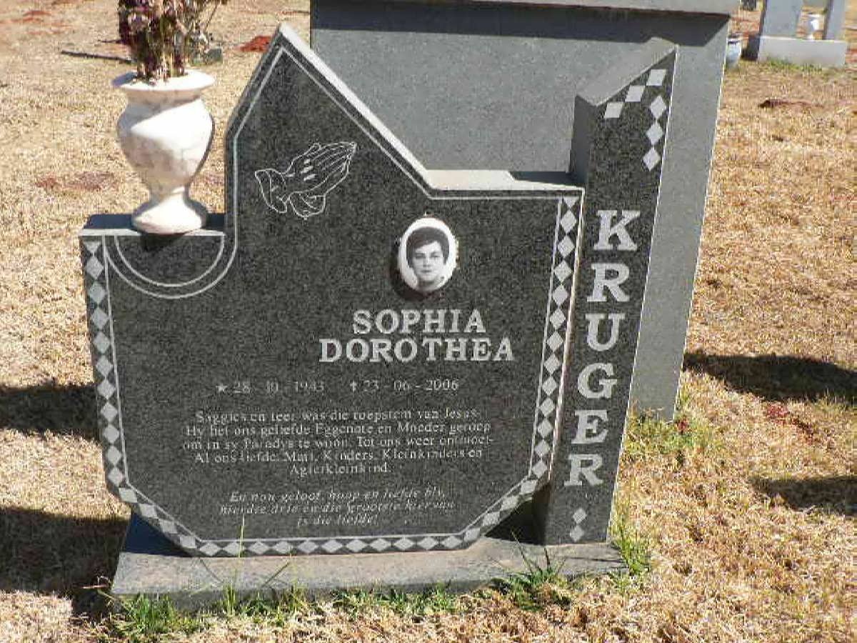 KRUGER Sophia Dorothea 1943-2006