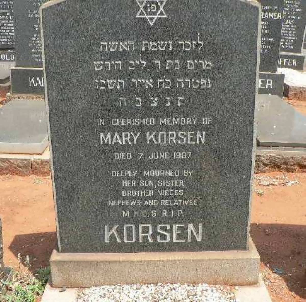 KORSEN Mary -1967