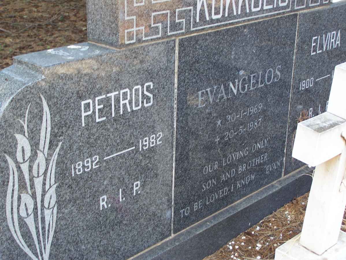 KOKKOLIS Petros  1892-1982 &amp; Elvira 1900-1983 :: KOLLOLIS Evangelos 1969-1987