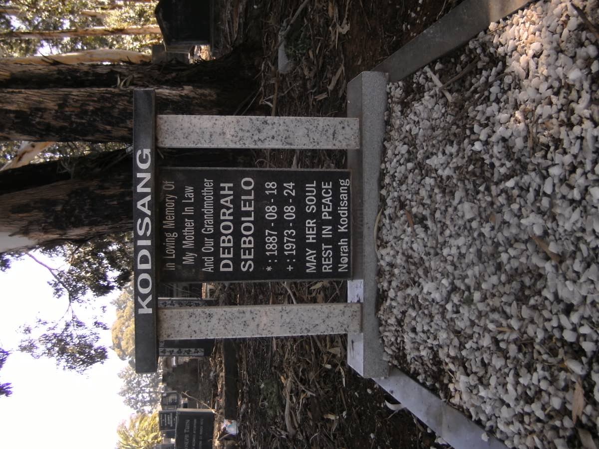 KODISANG Deborah Sebolelo 1887-1973