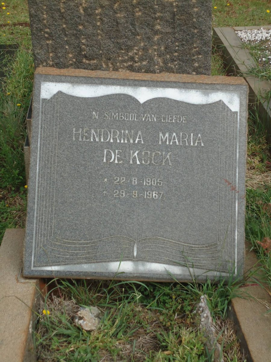 KOCK Hendrina Maria, de 1905-1967