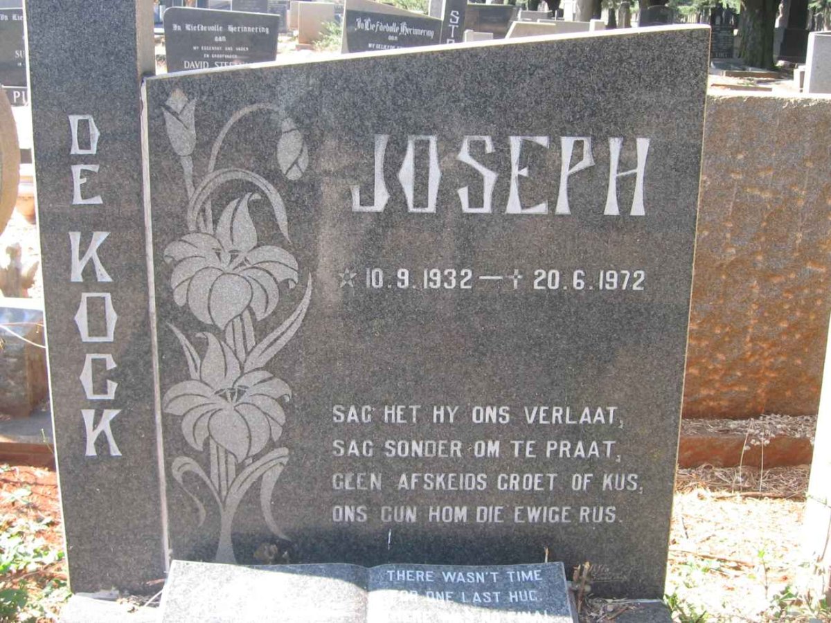 KOCK Joseph, de 1932-1972
