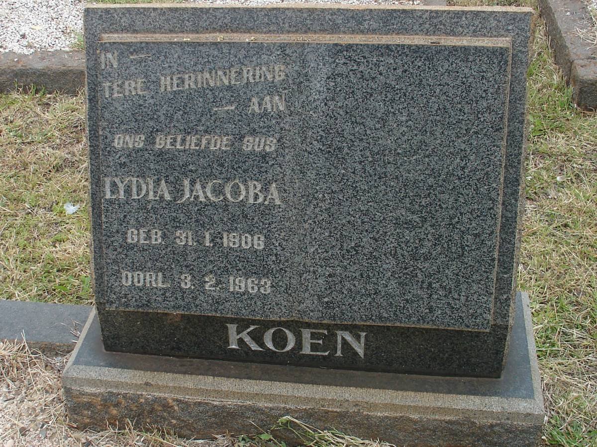 KOEN Lydia Jacoba 1906-1963