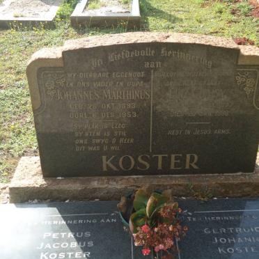 KOSTER Johannes Marthinus 1893-1953 &amp; Eliza Daisy 1893-1988