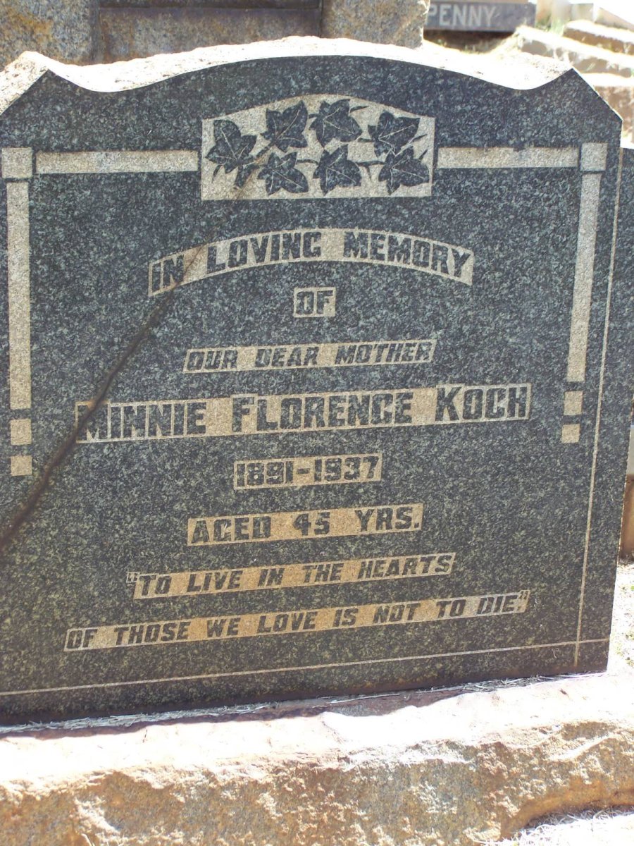 KOCH Minnie Florence 1891-1937