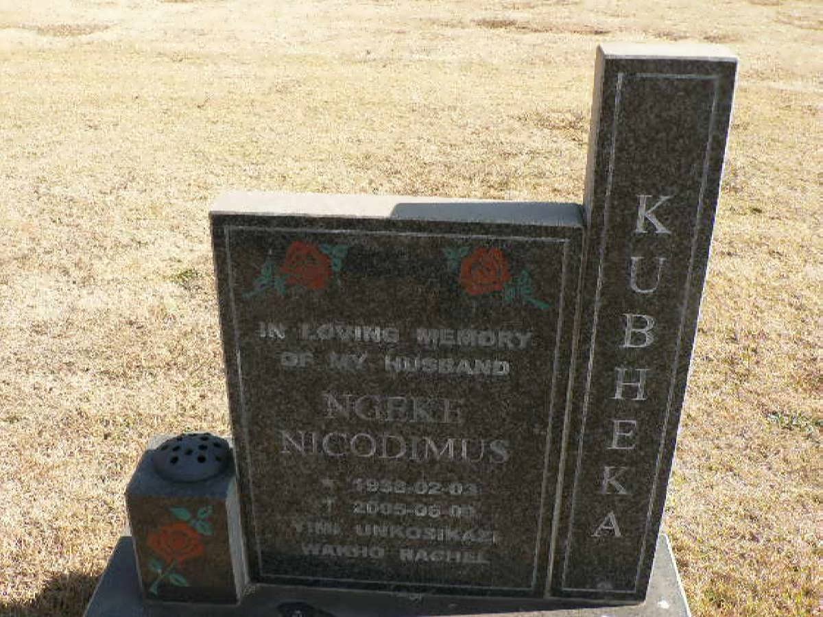 KUBHEKA Ngeke Nicodimus 1936-2005