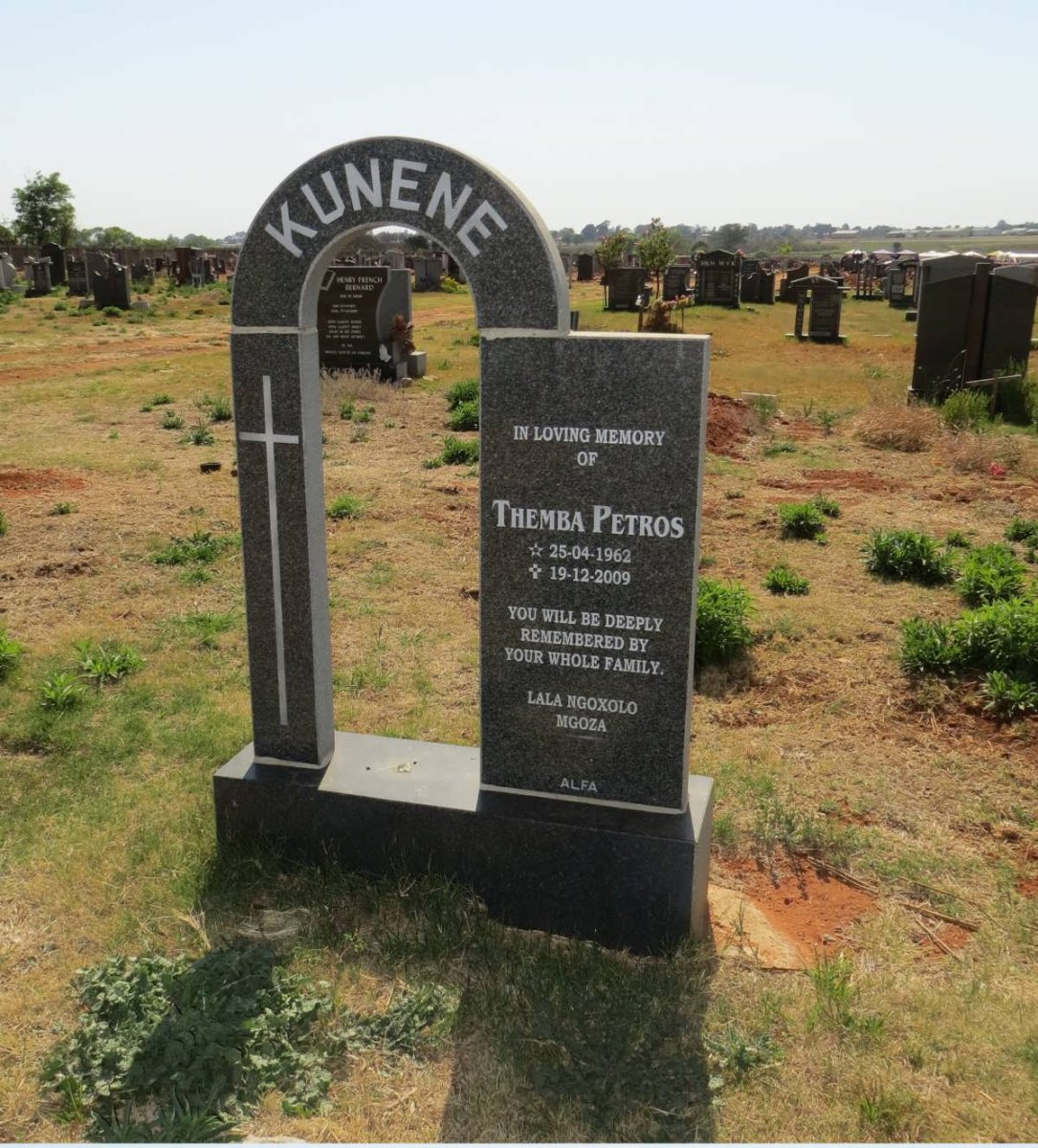 KUNENE Themba Petros 1962-2009