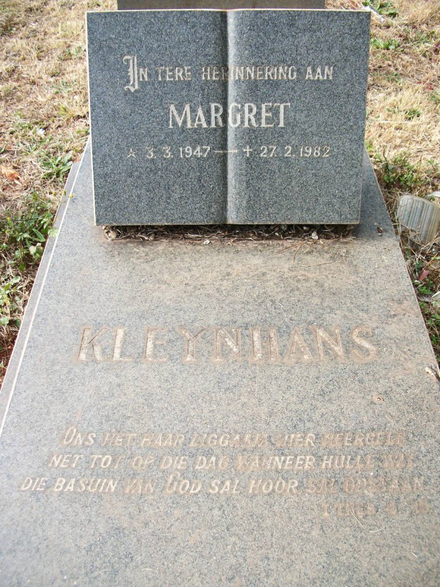 KLEYNHANS Margret 1947-1982