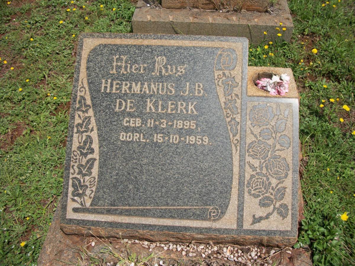 KLERK Hermanus J.B., de 1895-1959