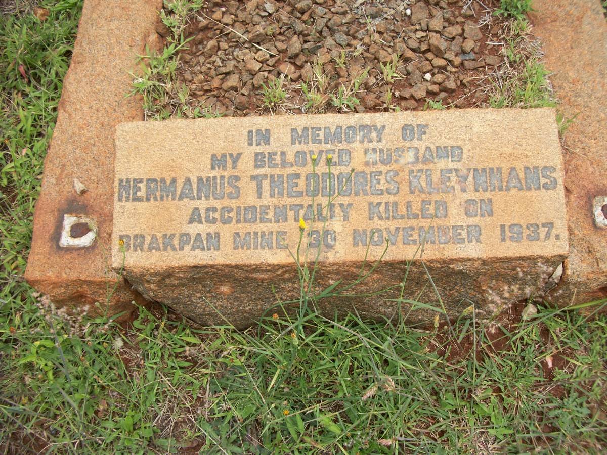KLEYNHANS Hermanus Theodores -1937