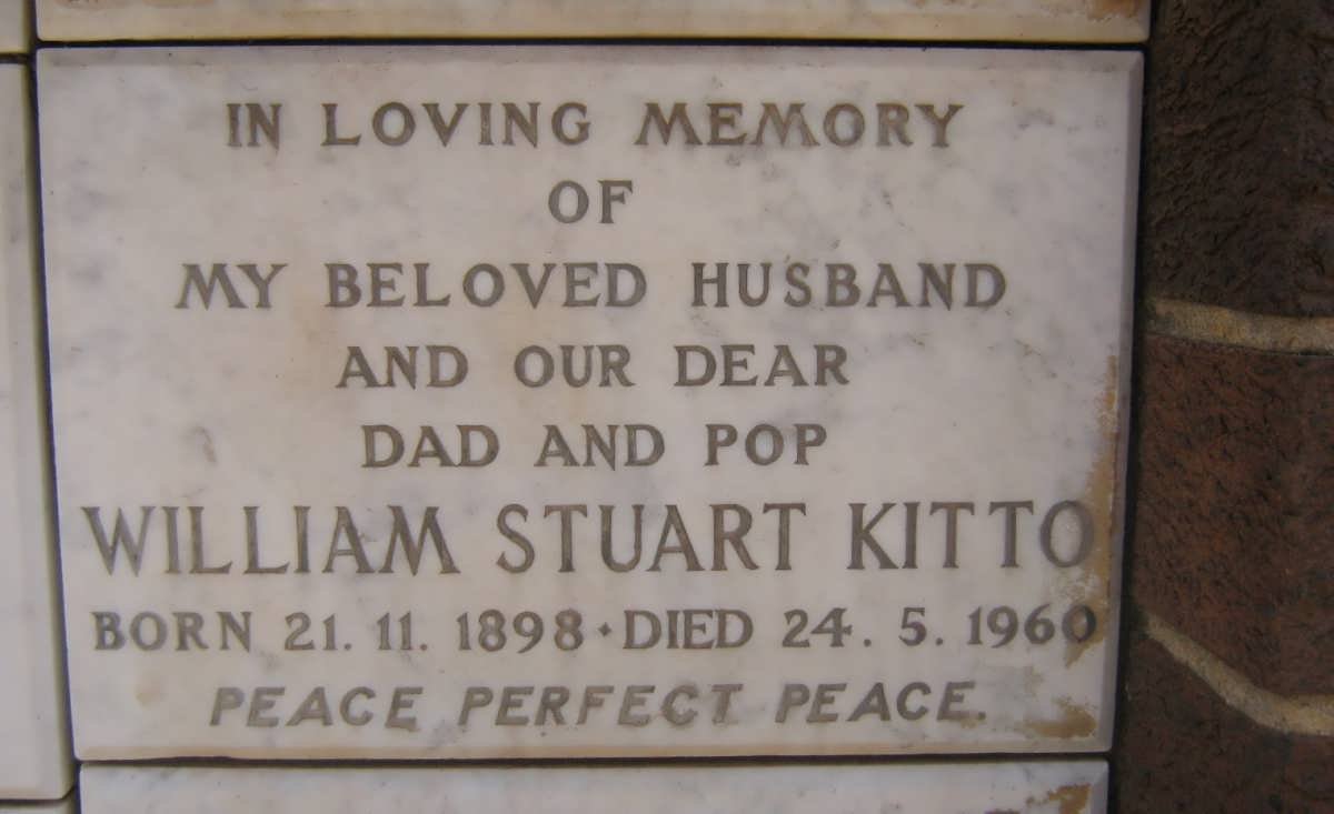 KITTO William Stuart 1898-1960
