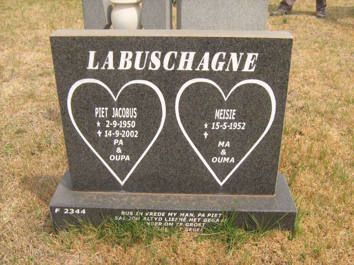 LABUSHAGNE Piet Jacobus 1950-2002 &amp; Meisie 1952-