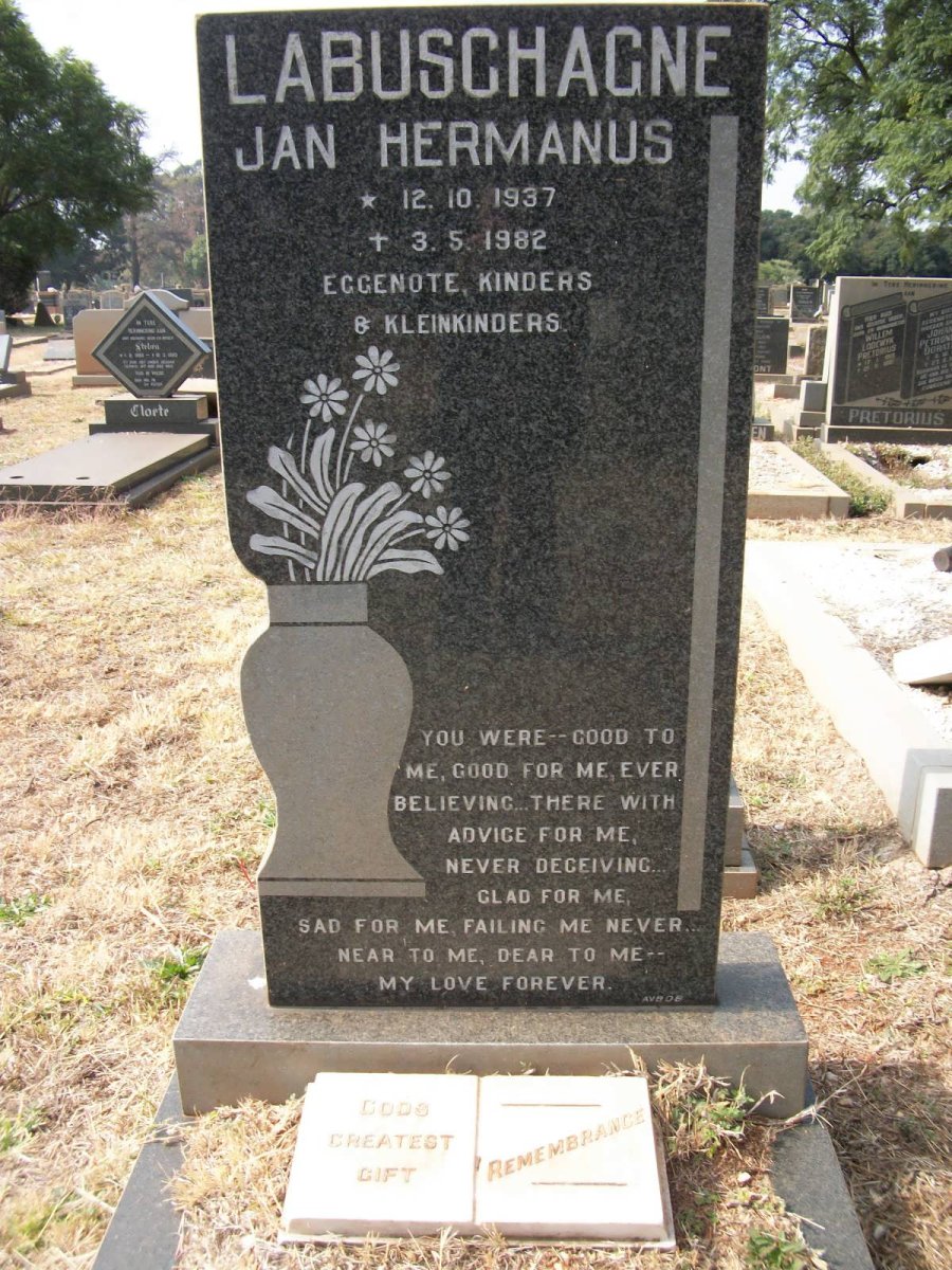 LABUSCHAGNE Jan Hermanus 1937-1982