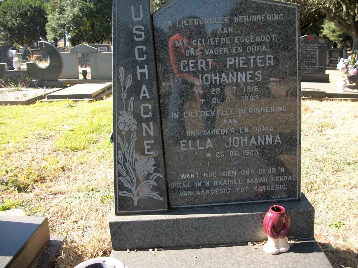 LABUSCHAGNE Gert Pieter Johannes 1916-1983 &amp; Ella Johanna 1923-