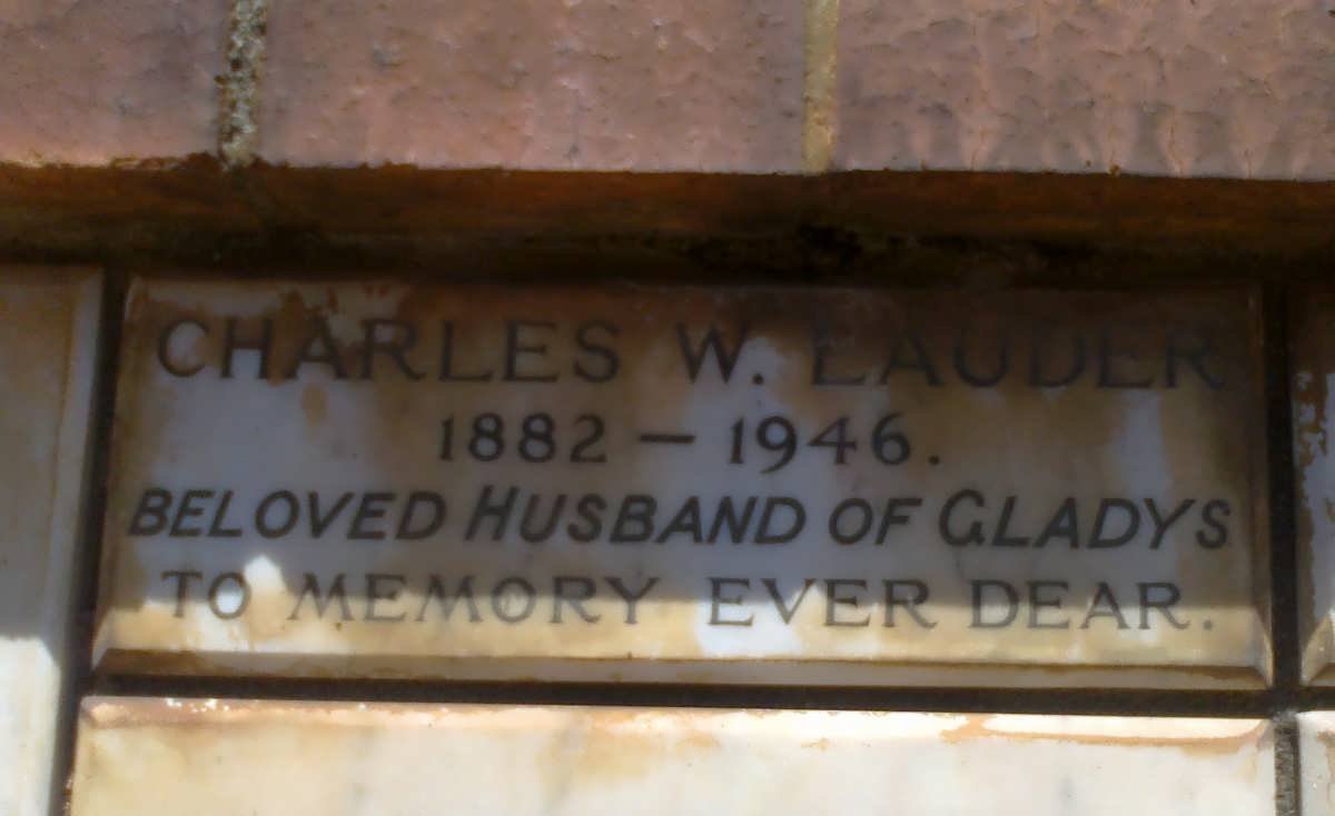 LAUDER Charles W. 1882-1946
