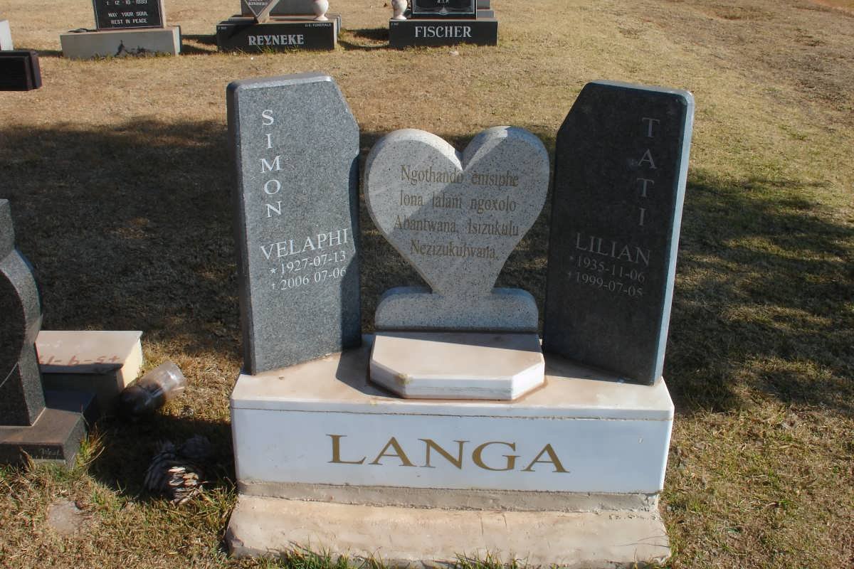LANGA Simon Velaphi 1927-2006 &amp; Tati Lilian 1935-1999