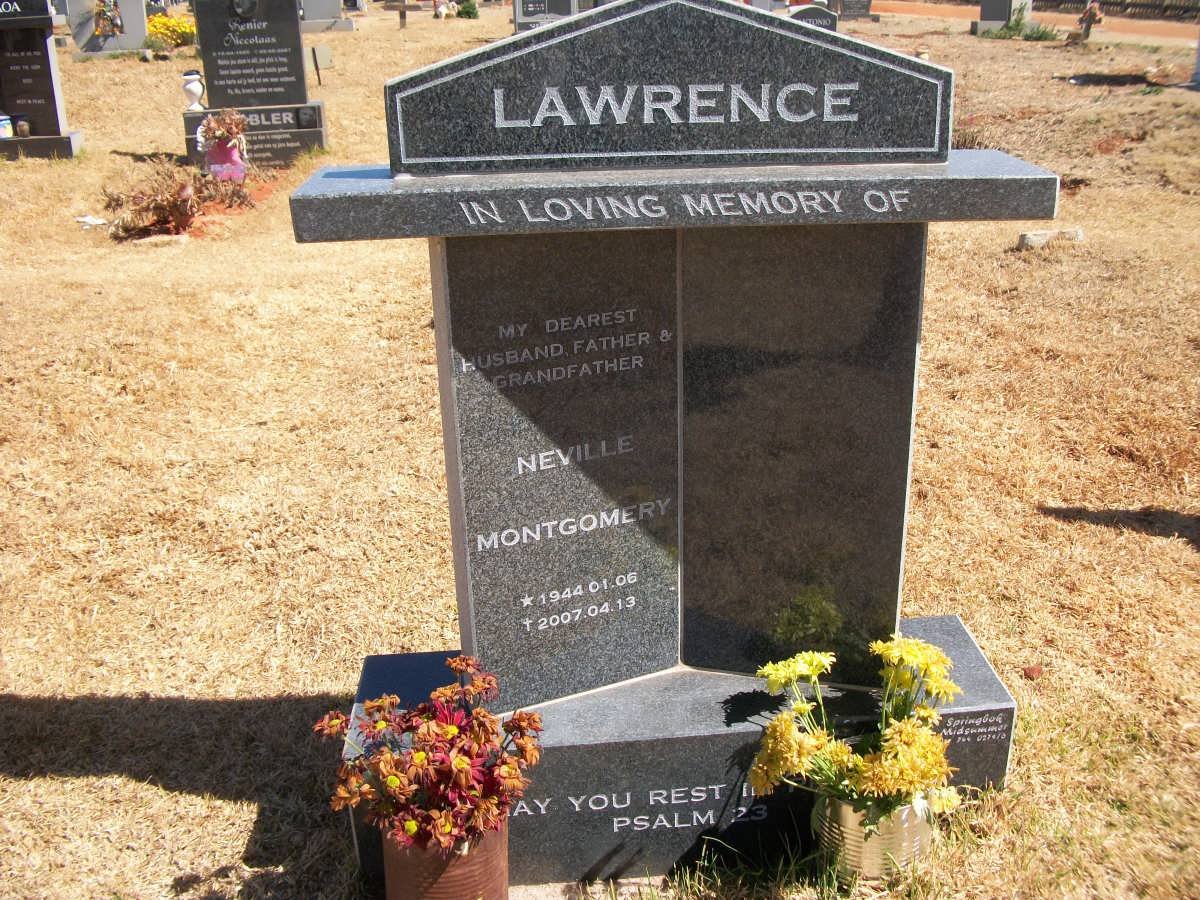 LAWRENCE Neville Montgomery 1944-2007